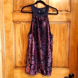 NWT Torrid Sleeveless Embroidered Paisley Burn Out Velvet Top Size 3X